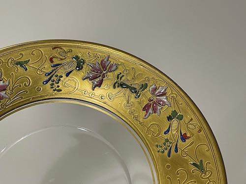 モーゼル　金縁＆エナメル彩　プレート_c0108595_23055726.jpeg