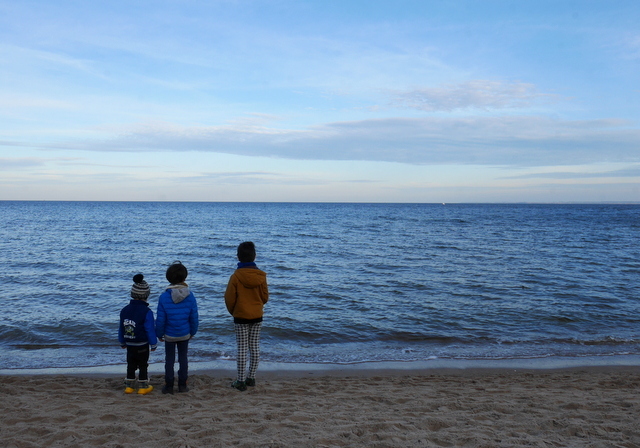 冬のバルト海を散歩 7つの塔が見える窓から In ドイツ