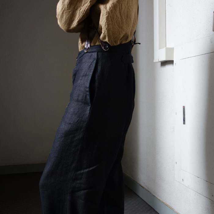 1月の製作 / classic heavylinen trousers_e0130546_12382509.jpg