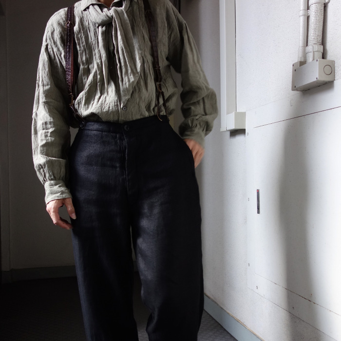 1月の製作 / classic heavylinen trousers_e0130546_12392839.jpg