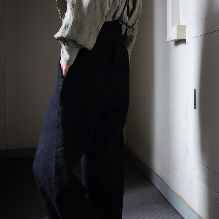 1月の製作 / classic heavylinen trousers_e0130546_12402561.jpg