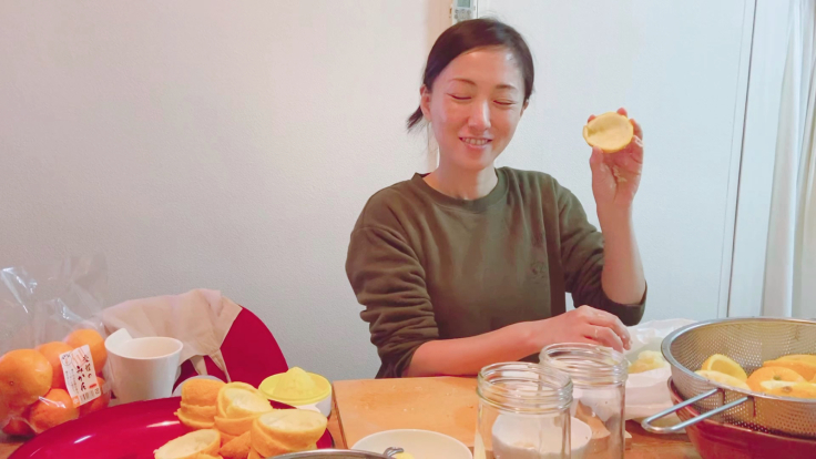 柚子ジャムの下ごしらえ_a0018237_16565188.jpg