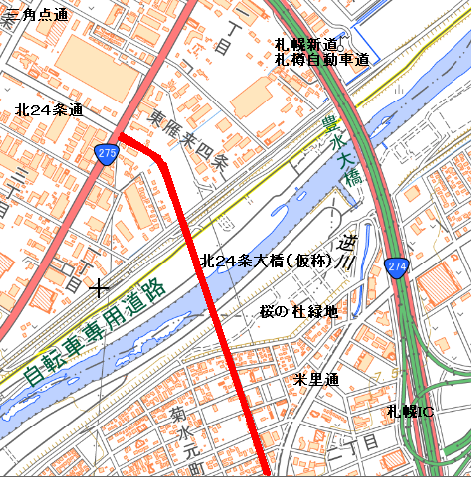 豊平川の２つの新橋を訪ねて 札幌うぉーく点描