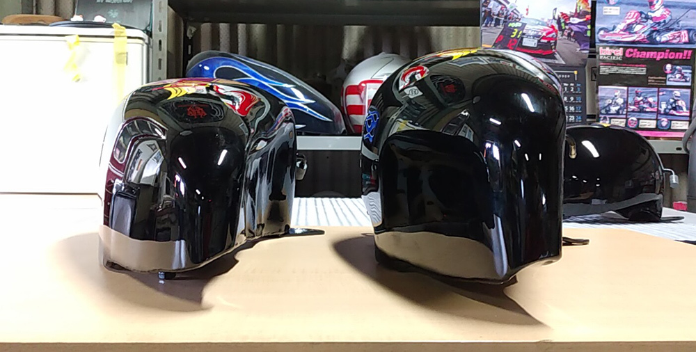 ハーレー用3.5ガロンタンクと5ガロンタンクの大きさの違いとか