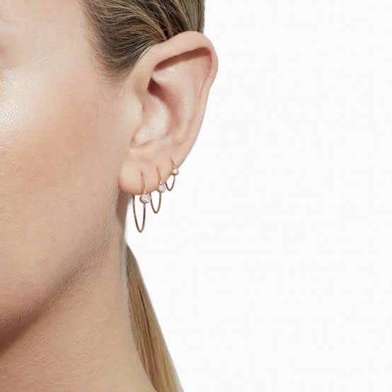 Shihara　パールピアス Half Pearl Pierce 45° Half Pearl Chain Pierce 45° - SHIHARA