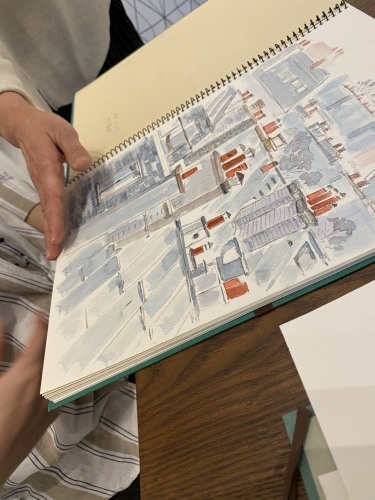 荒井先生の個展 パリの屋根_a0216583_23484579.jpeg