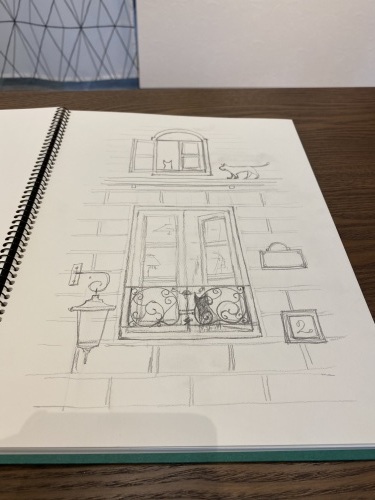 荒井先生の個展 パリの屋根_a0216583_23485851.jpeg