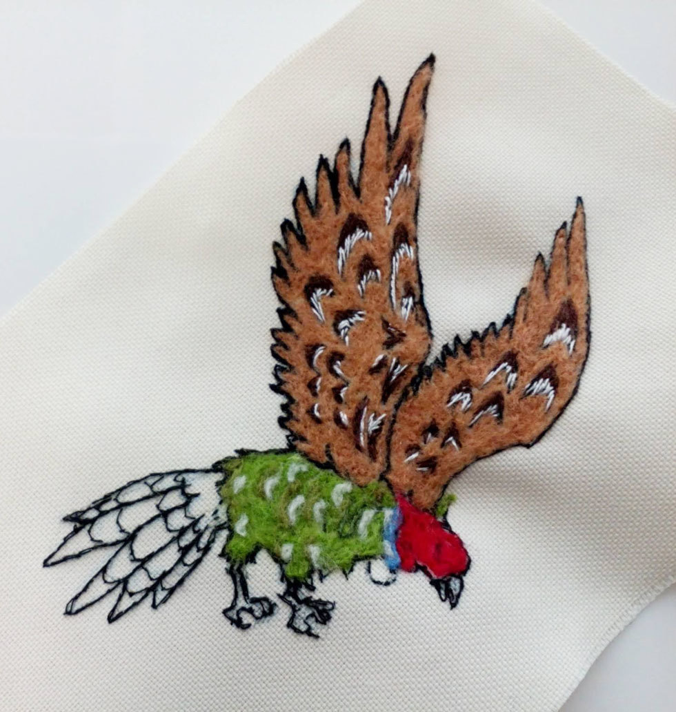 変わり布刺繍実験 鬼灯の冷徹 からルリオさん とんでもひつじ日和 変わり布刺繍実験 鬼灯の冷徹 からルリオさん とんでもひつじ日和