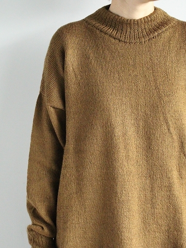 nido　OZ SUPERLONG SLEEVE KNIT SWEATER / TAN_b0139281_14100142.jpg