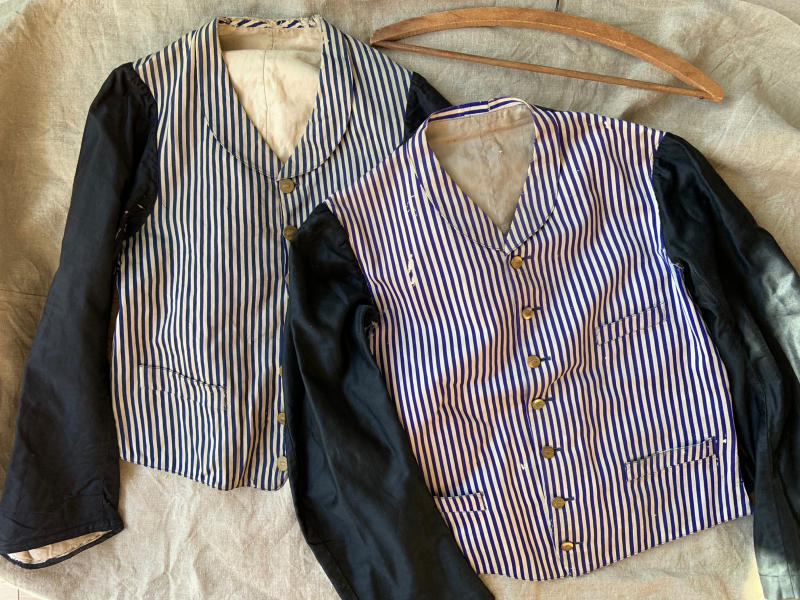 cir. 30s french servant jacket & french vintage moleskin