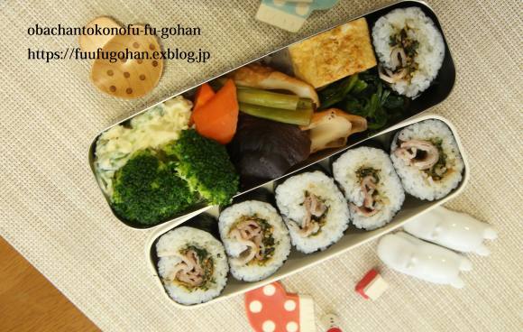 巻き寿司弁当&今日の御出勤御膳_c0326245_10121225.jpg