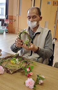*季節のリース作りました*_f0364263_23413495.jpg