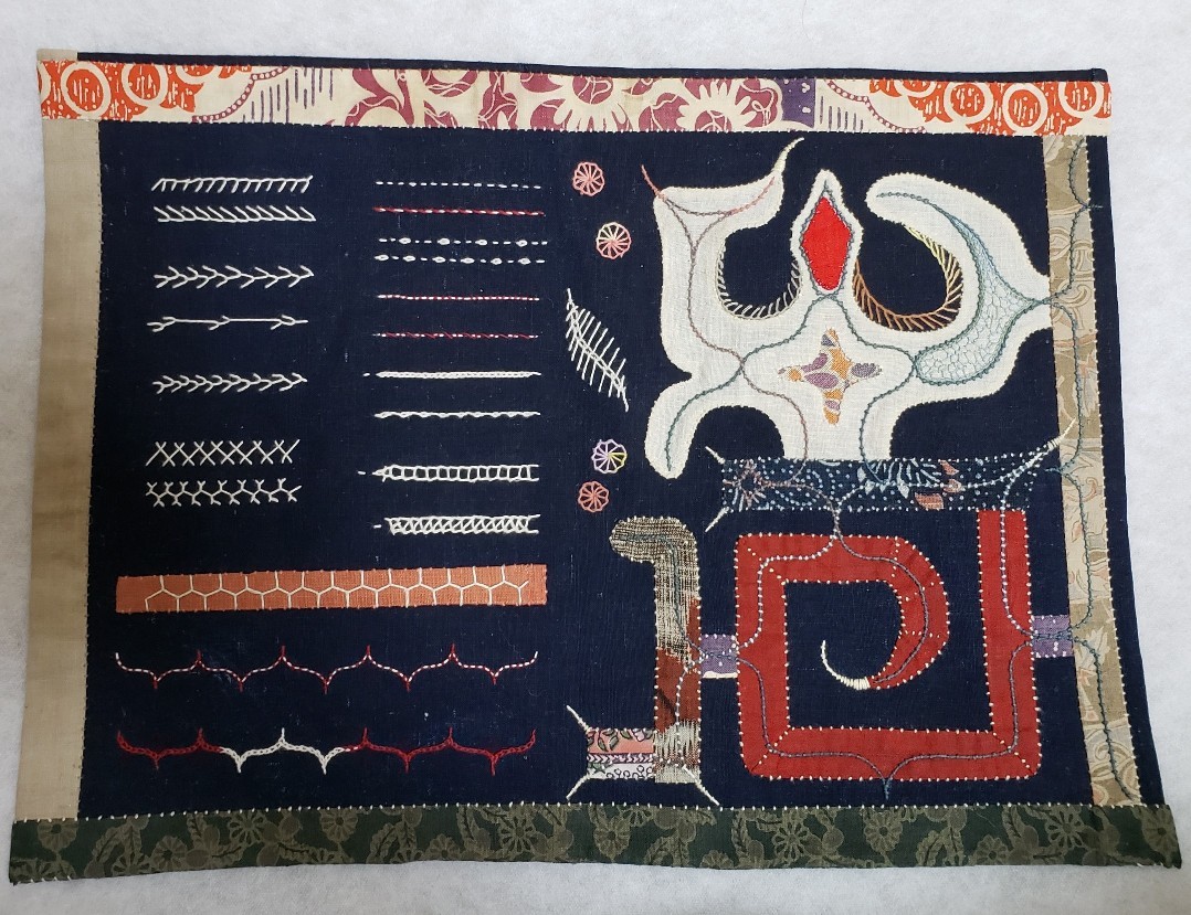アイヌ伝統衣装!　手縫い刺繍 楽天市場】アイヌ文様の手縫い刺繍入りマスク【刺繍A】完全受注