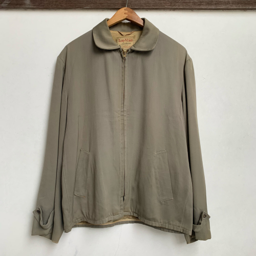 50's Vintage LAND-N-LAKES Rayon Gabardine Half Long Zip JKT