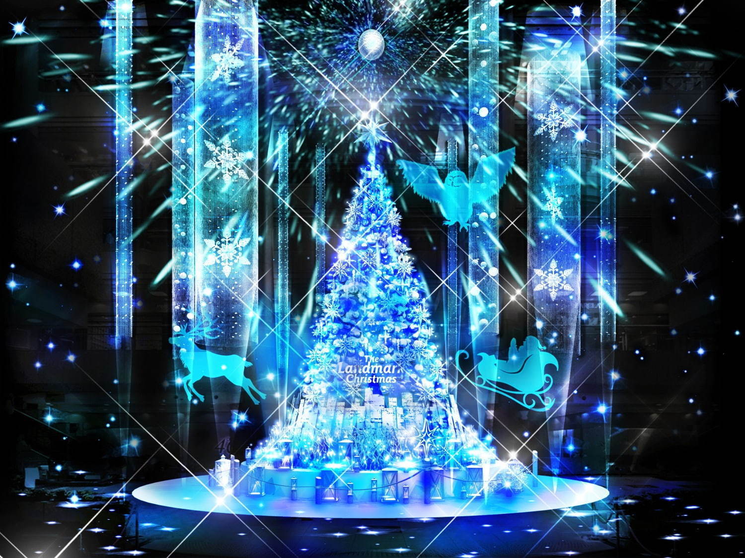 横浜ランドマークプラザのクリスマスツリー コペル みなとみらい日和 幼児教室コペル 横浜ランドマークプラザ教室 みなとみらい 桜木町