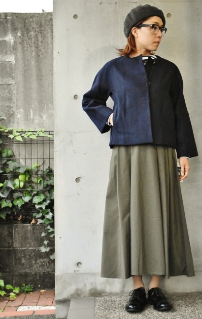 No Collar SHORT JKT 英国製 レディース_d0152280_11325300.jpg