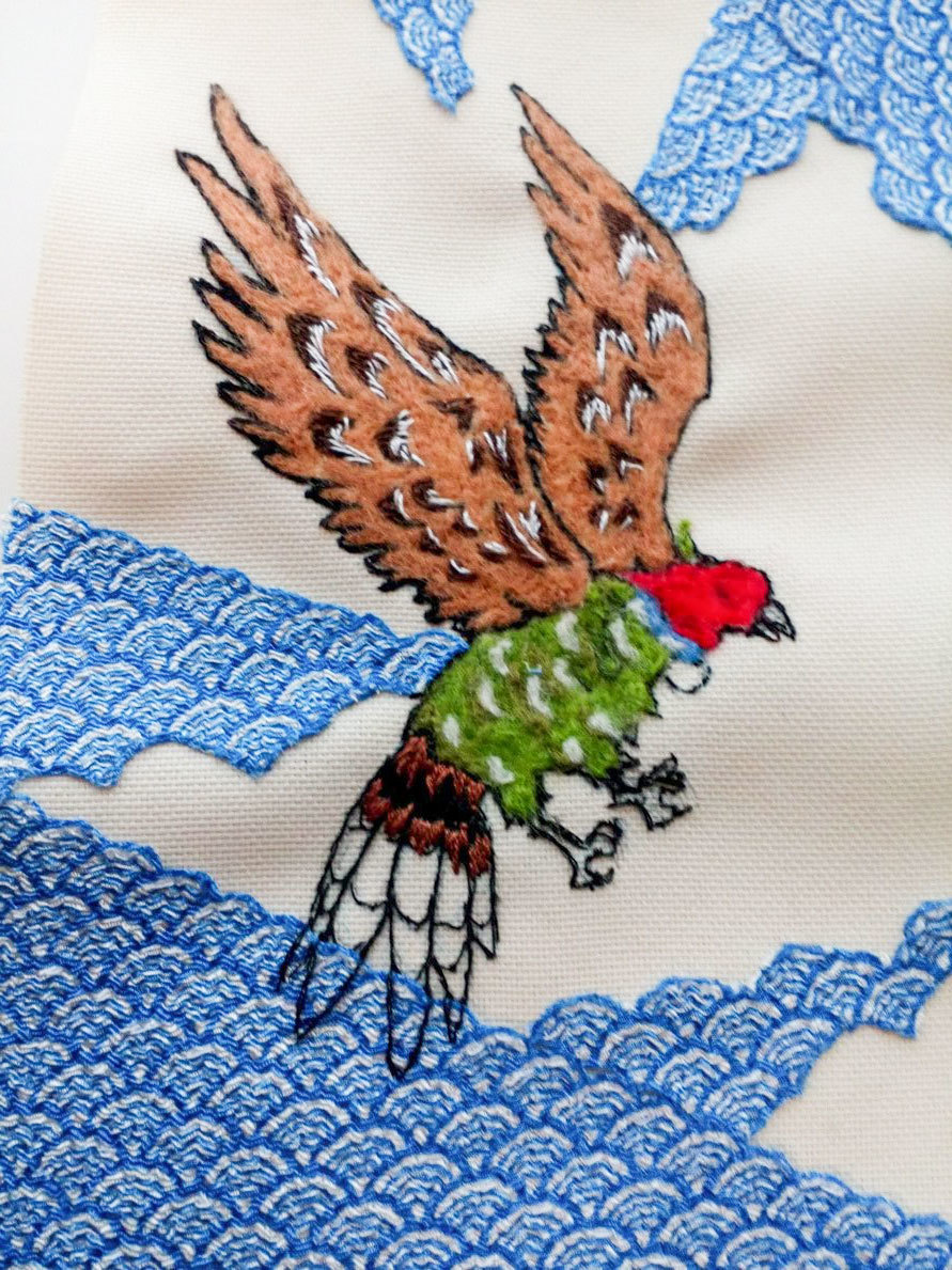 変わり布刺繍実験 鬼灯の冷徹 からルリオさん とんでもひつじ日和 変わり布刺繍実験 鬼灯の冷徹 からルリオさん とんでもひつじ日和