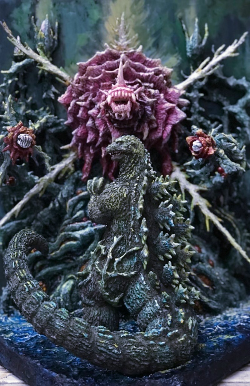 ゴジラvsビオランテ』ポスター立体バージョン : てんつく工芸作品集 ゴジラvsビオランテ』ポスター立体バージョン : てんつく工芸作品集