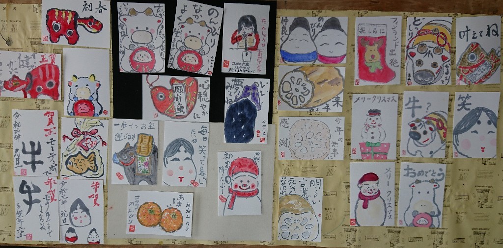 今年最後の絵手紙教室は雪でした_b0124466_18361010.jpg