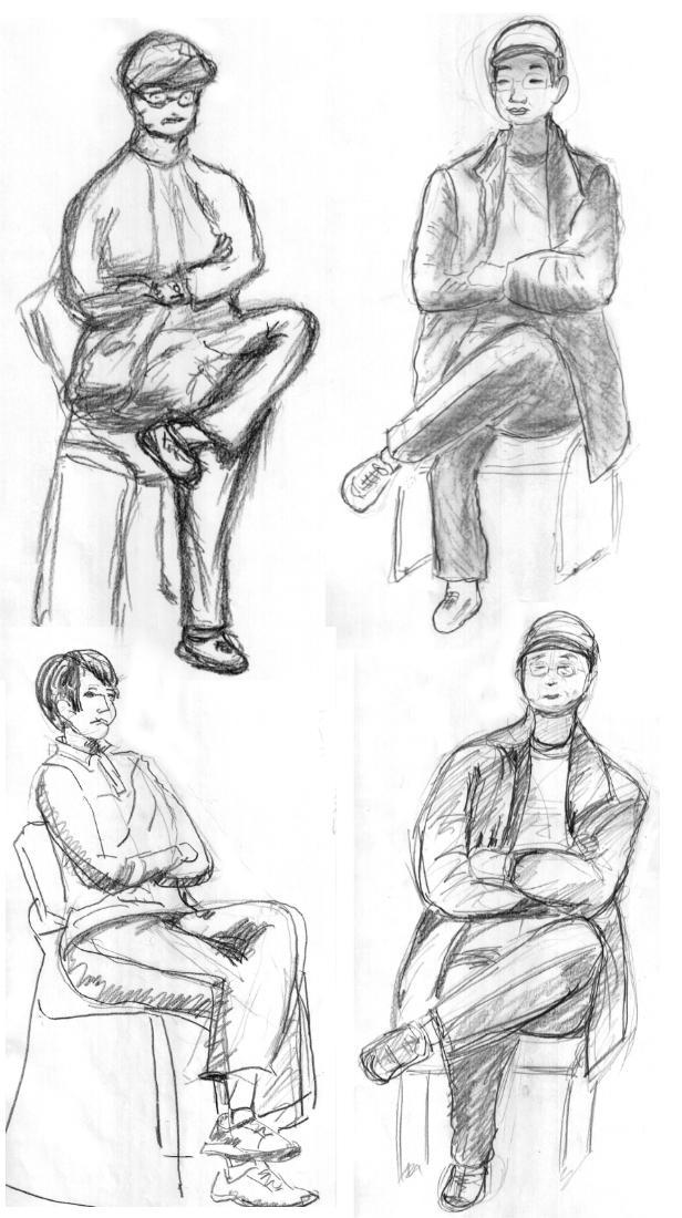 第76回人物スケッチ会のご報告 その2 プチ撮り福岡そしてスケッチ 博多人物スケッチ会 街角人物デッサン