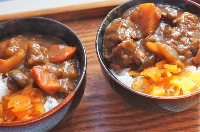 ■畑ランチ【牛すね肉と野菜ゴロゴロのこくまろカレー】我が家の定番カレーです♪_b0033423_00495125.jpg