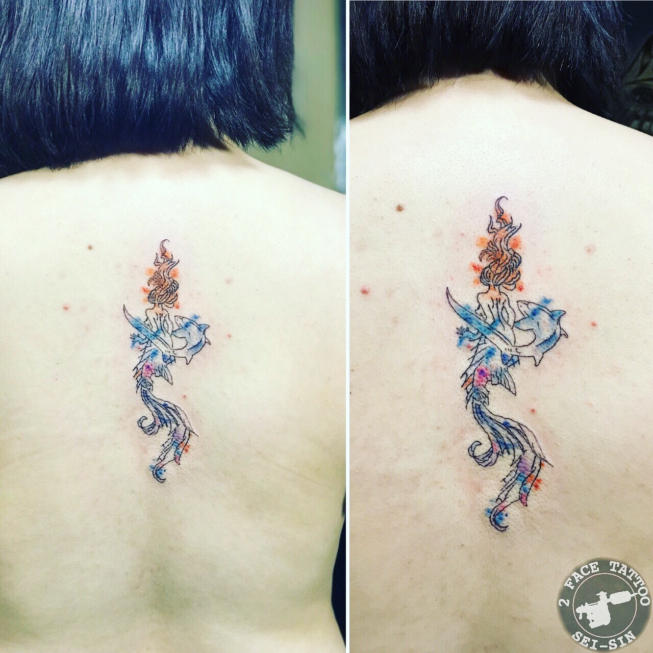 マーメイド パステル ワンポイントタトゥー 2face Tattoo Studio Japan 千葉県木更津市 刺青処 聖針 マーメイド パステル ワンポイントタトゥー 2face Tattoo Studio Japan 千葉県木更津市 刺青処 聖針
