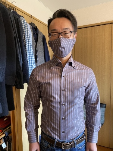 ~オーダーシャツ&共地マスク~ その壱 マッスルなお客さま 編_c0177259_21290261.jpeg
