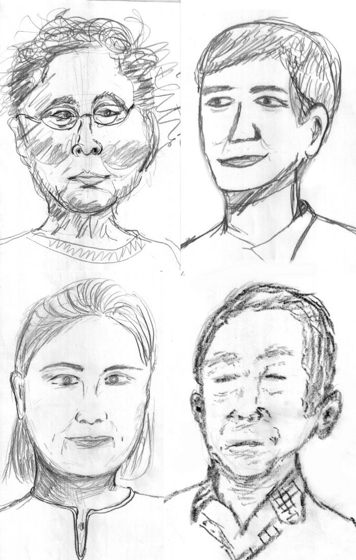 第76回人物スケッチ会のご報告 その3 プチ撮り福岡そしてスケッチ 博多人物スケッチ会 街角人物デッサン