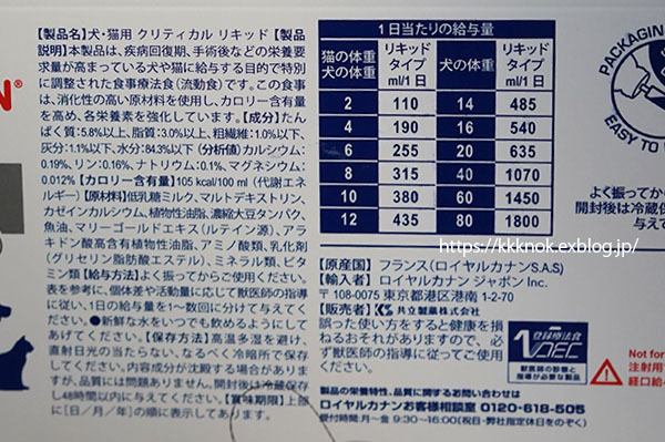 ロイヤルカナン腎臓サポートリキッド×10本 テルモシリンジ 30ml