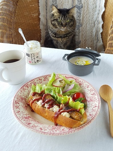 ホットドッグと大根スープ ＆ 庭のレモン_d0319943_09065900.jpg