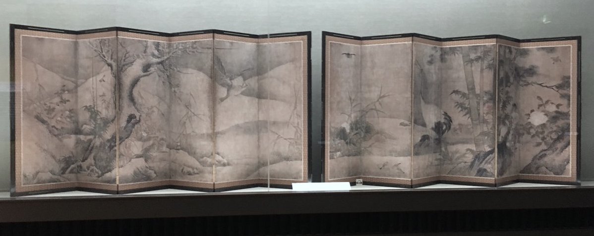 雪舟の「四季花鳥図」 : 一語一絵