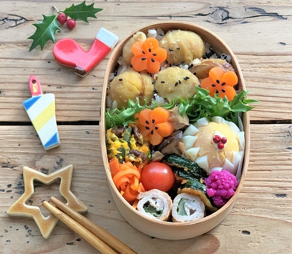 栗ごはんお弁当 と クリスマスのおうちごはん_d0249193_22423988.jpg