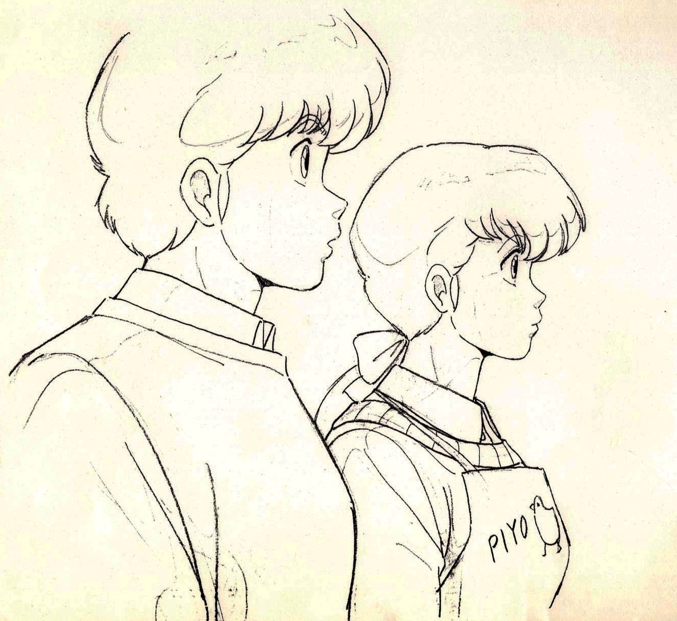 TVアニメ「めぞん一刻」（1988）レイアウト、原画、原画の下描き