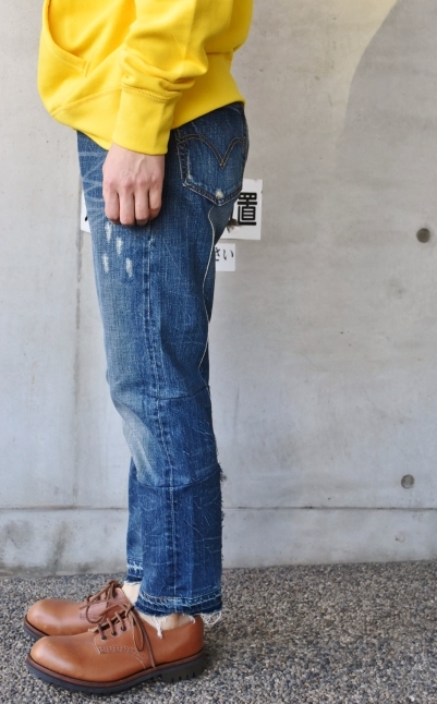 RalphLauren Yellow Pull PARKA × 501 REMAKE THRIFTY LOOK_d0152280_20301368.jpg