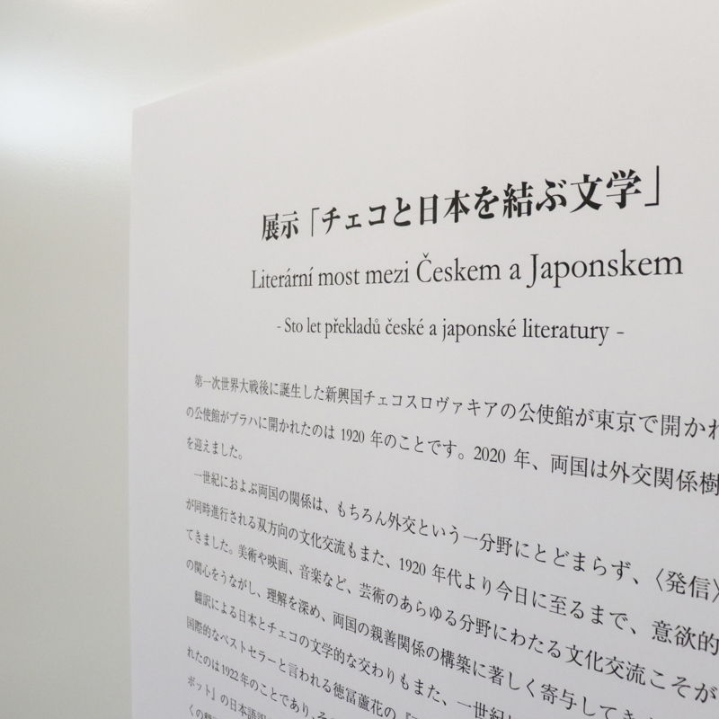 「チェコと日本を結ぶ文学」の展示_c0060143_09590079.jpg