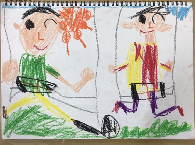新年長 ブランコの絵 小学校受験絵画制作対策 東西線浦安駅徒歩２分の絵画教室 Atelier創 アトリエ ソウ のブログ