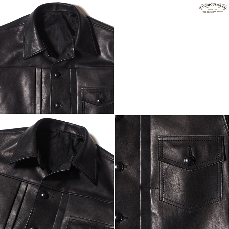 WARE HOUSE(ウエアハウス) Lot 2147 1ST TYPE BLACK LEATHER JACKET_c0204678_10040787.jpg