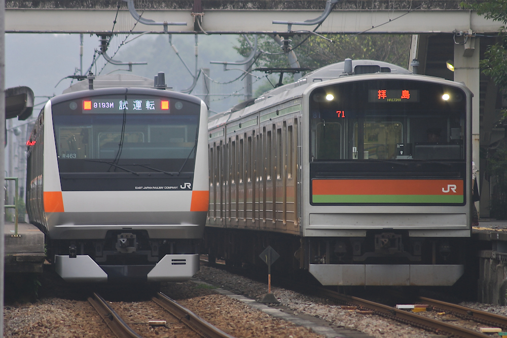 八高線でE233系試運転走行（2008年8月28日） : Hakoneko's photo