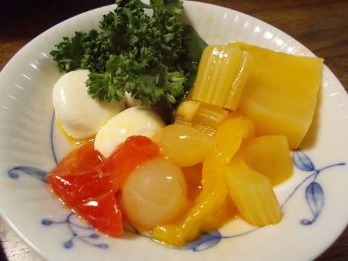 野菜マリネ グレッグ風味 おやく 桐生発 佳寿ひらかたオリジナルおやきブログ