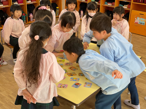 1月日 水 カルタ取り大会 ともべ幼稚園 ひろばの出来事 笠間市 旧友部町