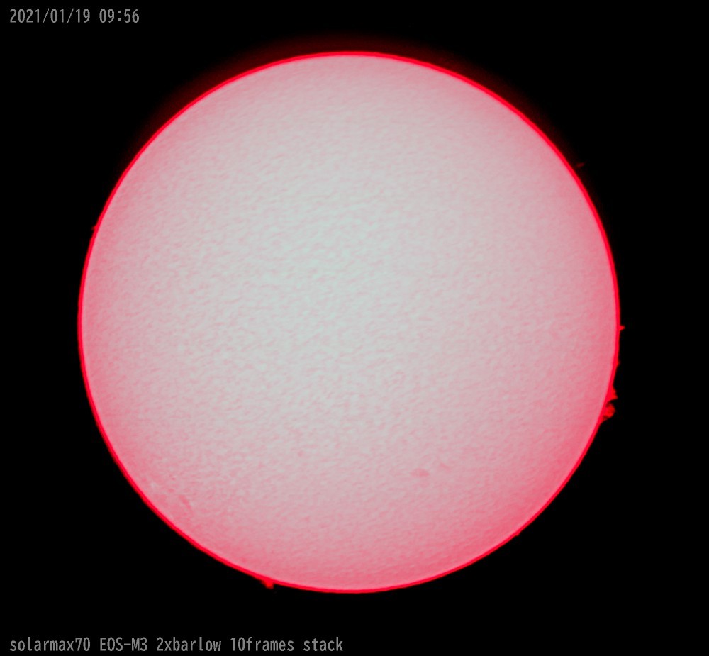 2021年1月19日の太陽面_a0095470_13451504.jpg