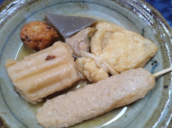 1/21 キリンラガービール、西友クリアリッチ、宝焼酎お茶割り、びんちょう鮪ブツ、おでん@自宅_b0042308_19425346.jpg