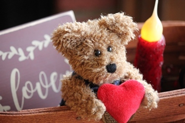 バレンタインのBoyds Bearとウッドボード_f0161543_17102589.jpg
