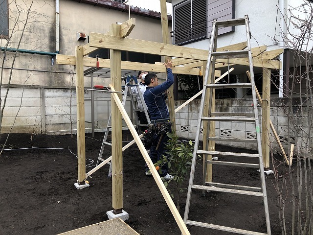 (仮)「家庭菜園を楽しむ庭」工事6・7日目_c0124100_14520206.jpg