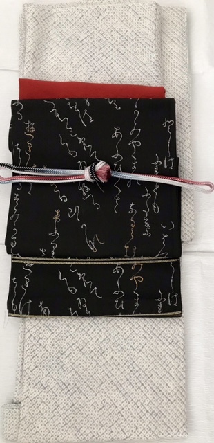 NYのお客様・雪持ち南天の染め帯・お父様の追悼のお茶。_f0181251_19082353.jpeg