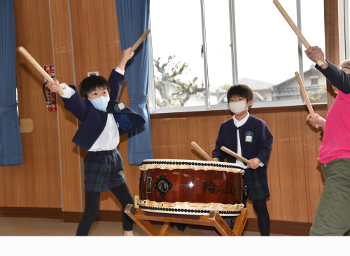 自然クラブ 和太鼓体験 21 1 28 木 大手幼稚園ブログ