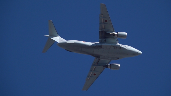 2021年の空挺降下始め本番に向けてC-130・C-1・C-2が真上を通過_d0137627_17593410.jpg