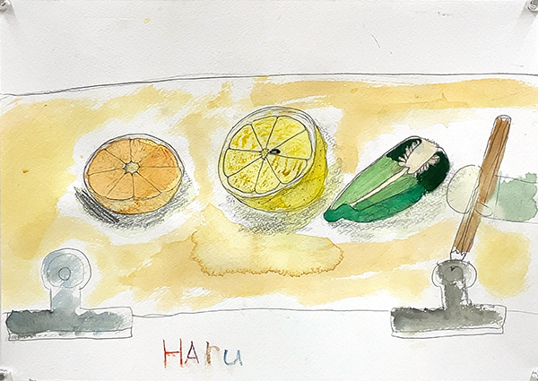 水彩画 野菜と果物の断面 造形ジュニアこども絵画教室ブログ