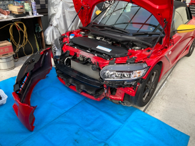 S660 前後エアロ交換 Slow Step