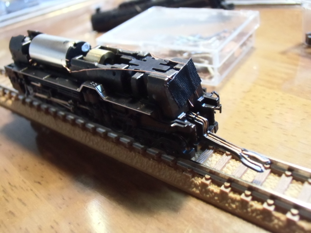 KATO C62東海道形(前回品)にワールド工芸コアレスモーターを強引 KATO C62東海道形(前回品)にワールド工芸コアレスモーターを強引